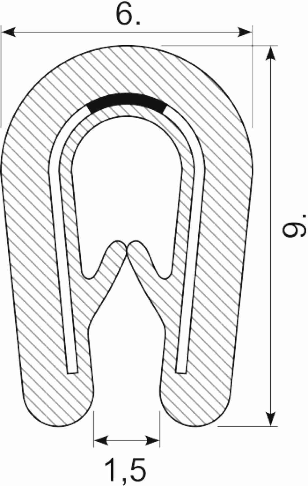 Kantliste PVC grip 1.0-2.0 mm