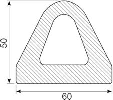 D-Fender EPDM 60 x 50 mm