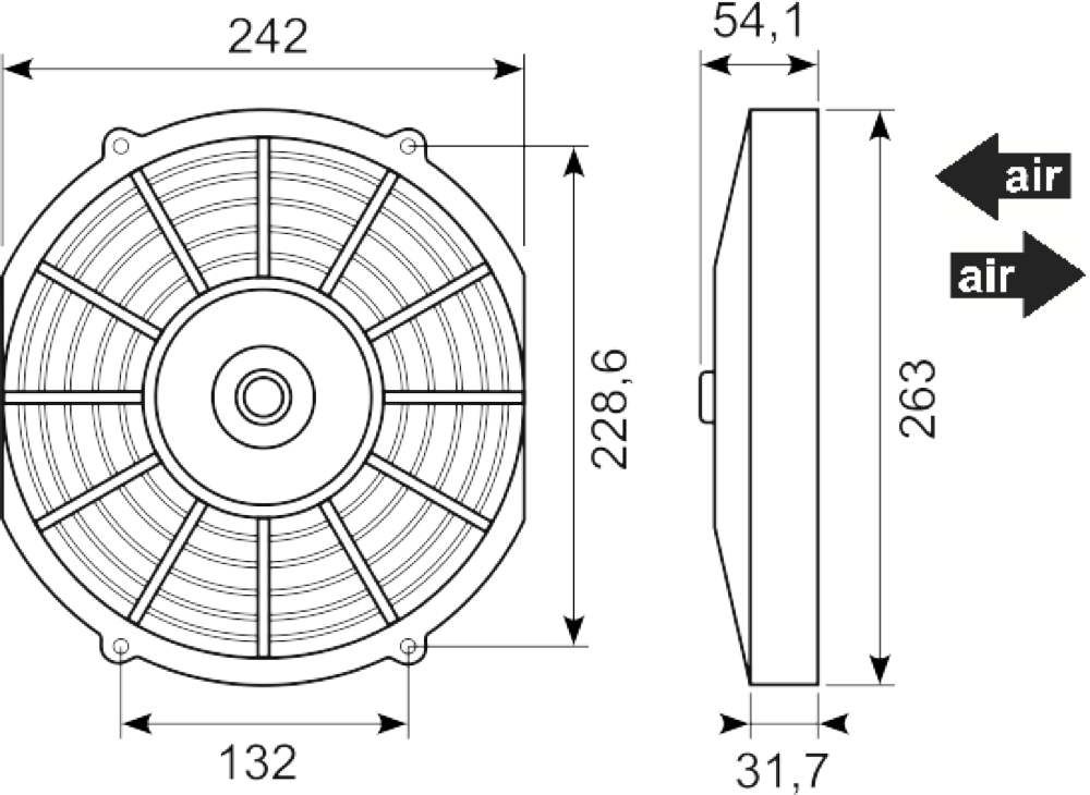 Ventilator Ø225 mm 24V