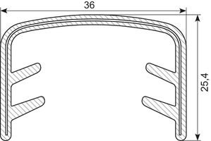 Kantliste 36x25.4
sort pvc grip 28-32mm
Shore 75