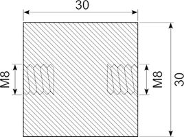 Vibrationsdæmper Ø30x30 mm