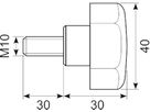 Stjernegreb Ø40 M10x30 sort