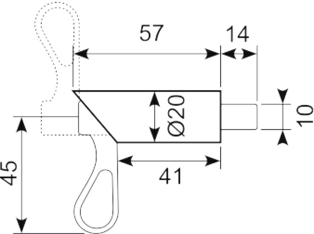 Fjederrigellås. dorn Ø9.9 mm
Rohs conform