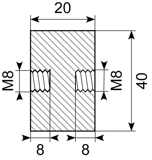 Vibrationsdæmper Ø40x20 mm