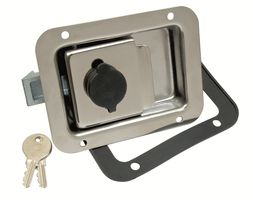 Indbygn.lås rustfri 119x92 mm