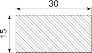 Svampegummi 30 x 15 mm EPDM