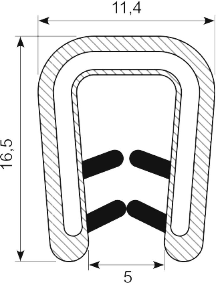 Kantliste PVC/POM grip 2.0-4.0