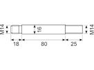 Grebstang Ø16 M14. t.Lgd.123 mm