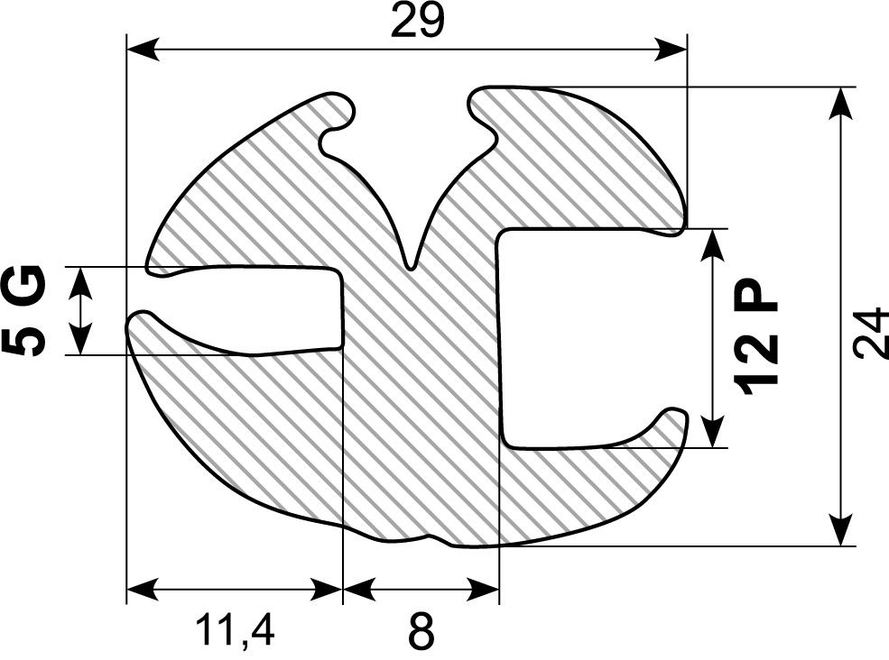 Rudeprofil EPDM