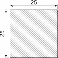 Svampegummi 25 x 25 mm EPDM