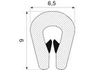 Kantliste. TPE. sort. 9 mm.
0.8-1.5 mm(0.8-2.5)