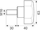 Stjernegreb Ø63 M16x30 sort