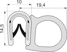 Kantliste PVC/Svampeg.