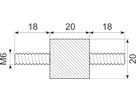 Vibrationsdæmper Ø20x20