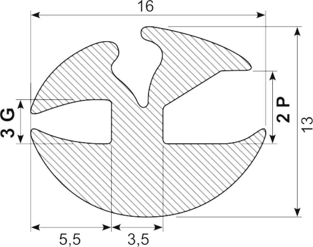 Rudeprofil EPDM