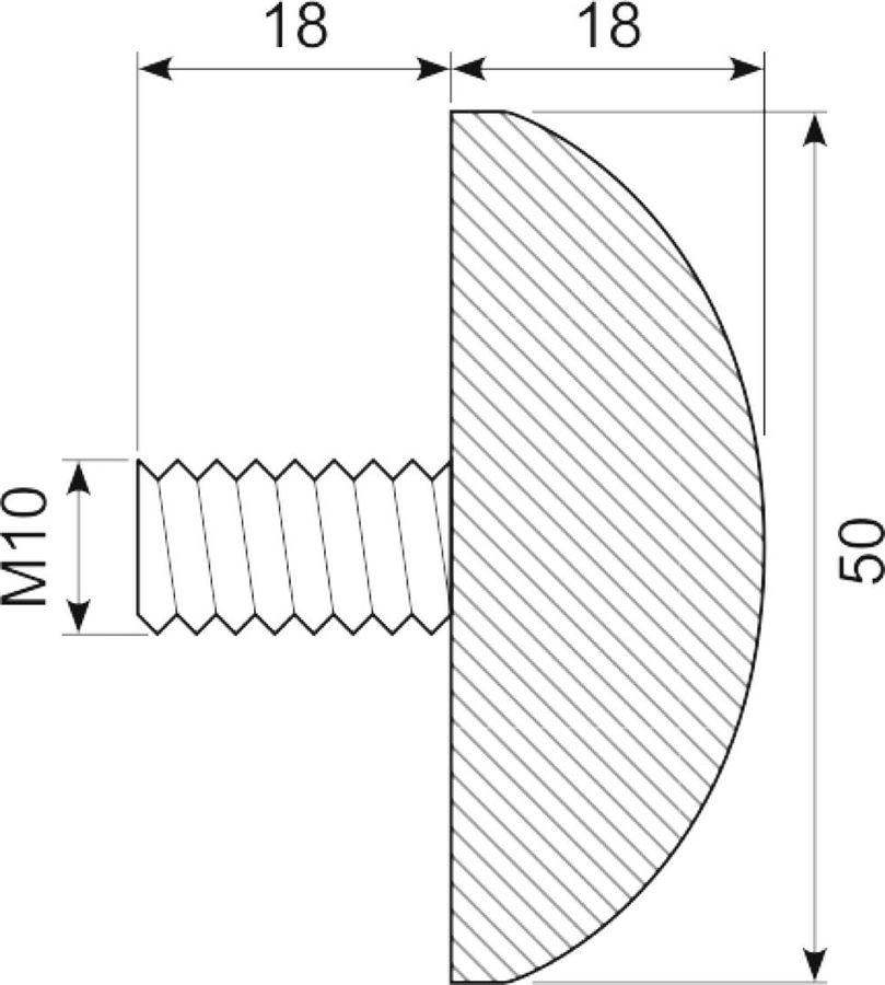 Vibrationsdæmper Ø50x18 mm