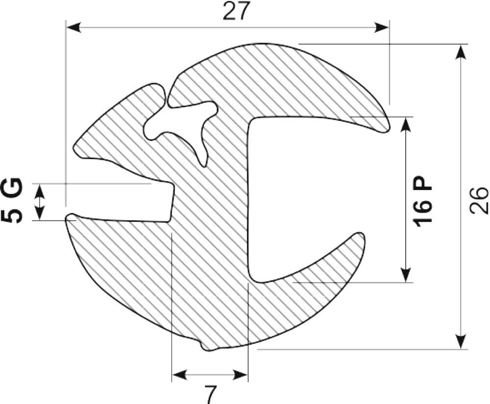 Rudeprofil EPDM