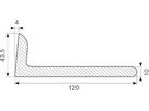 Vinkelprofil EPDM. sort