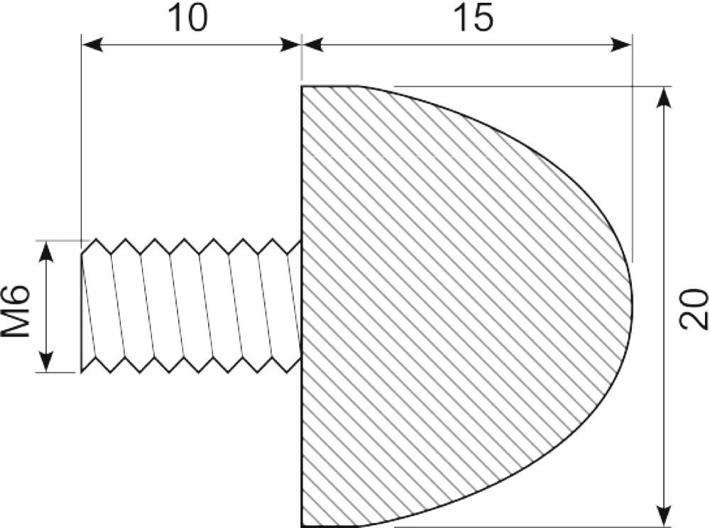 Vibrationsdæmper Ø20x15 mm