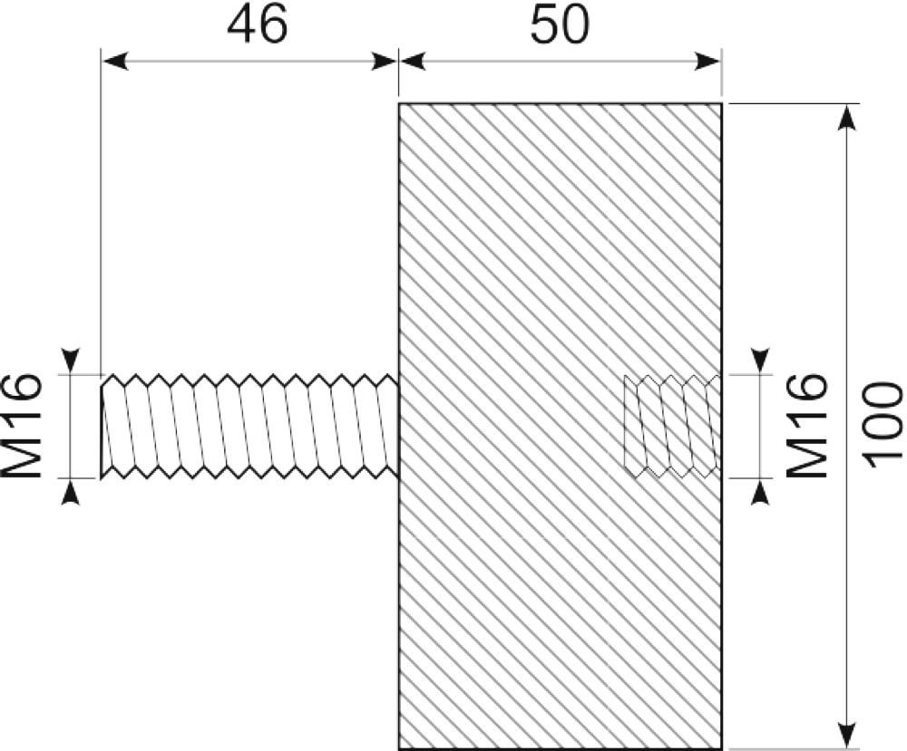 Vibrationsdæmper Ø100x50 mm