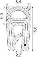 Kantliste Co.ex EPDM
M/ballon på ryg grip 1.0-2.0
Sh 60