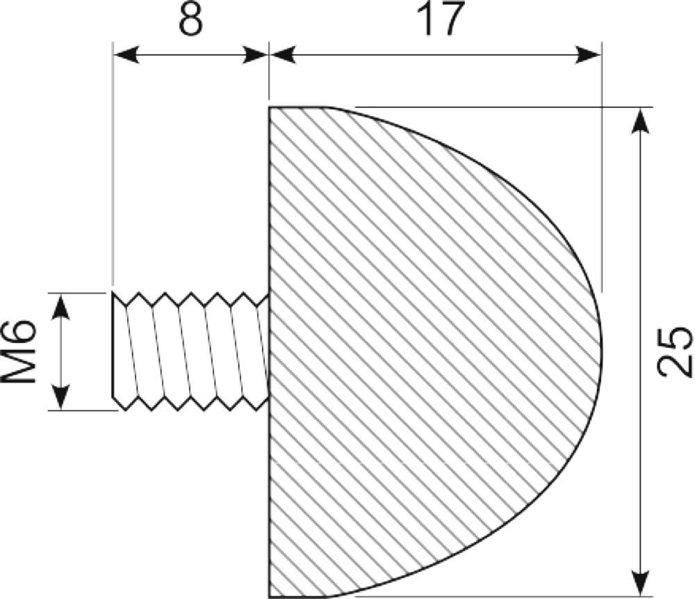 Vibrationsdæmper  Ø25x17 mm