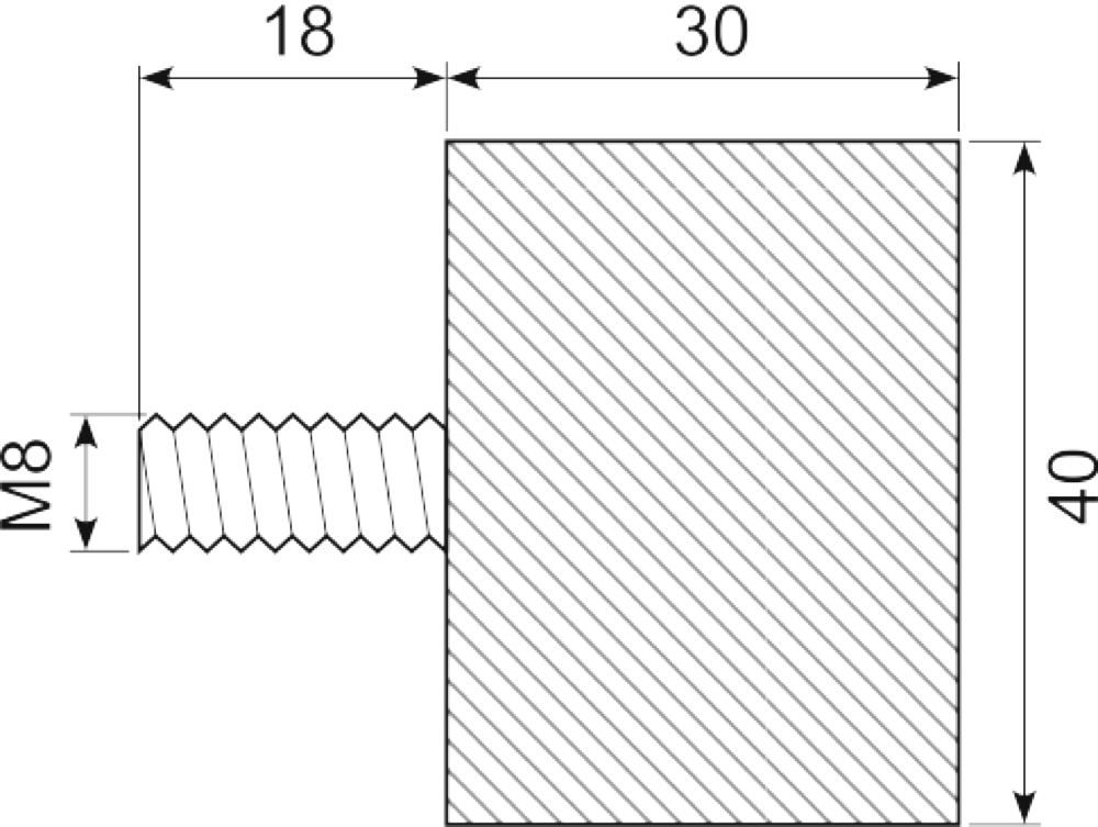 Vibrationsdæmper ø40X30 mm