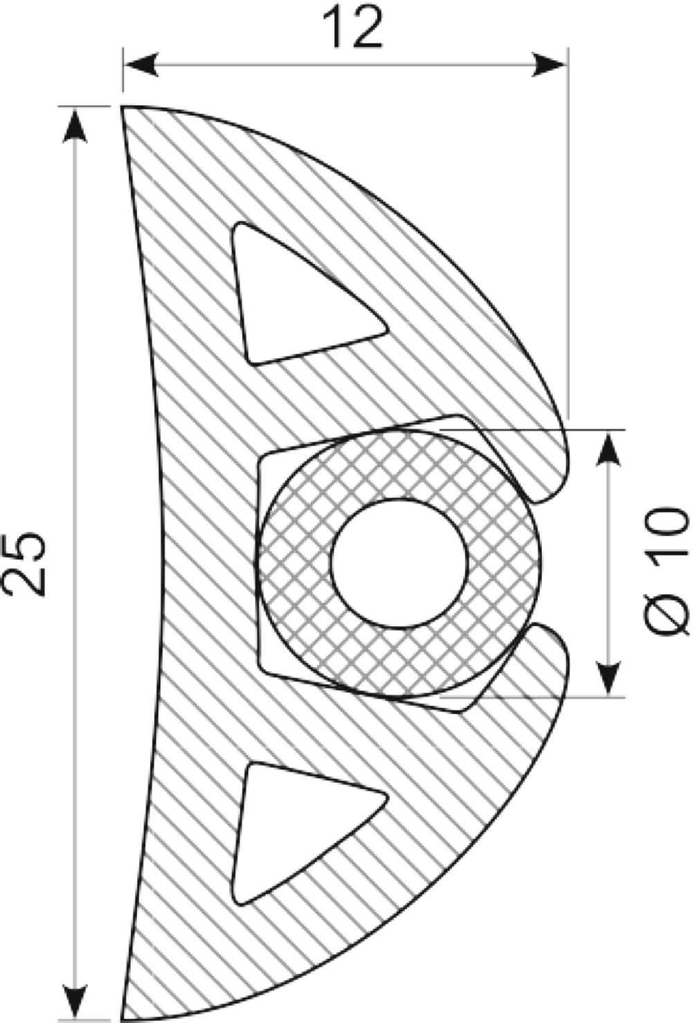 Fenderliste PVC uden slange