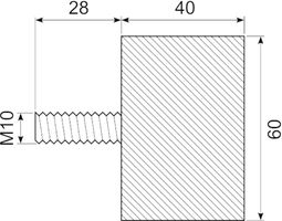 Vibrationsdæmper ø60X40 mm