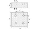 Gummibuffer 110x125x40 mm SBR