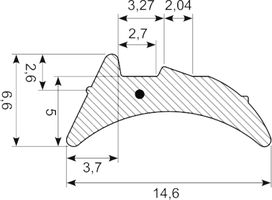 EPDM profil med cord buet
