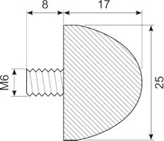Vibrationsdæmper  Ø25x17 mm
