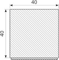 Svampegummi 40 x 40 mm EPDM