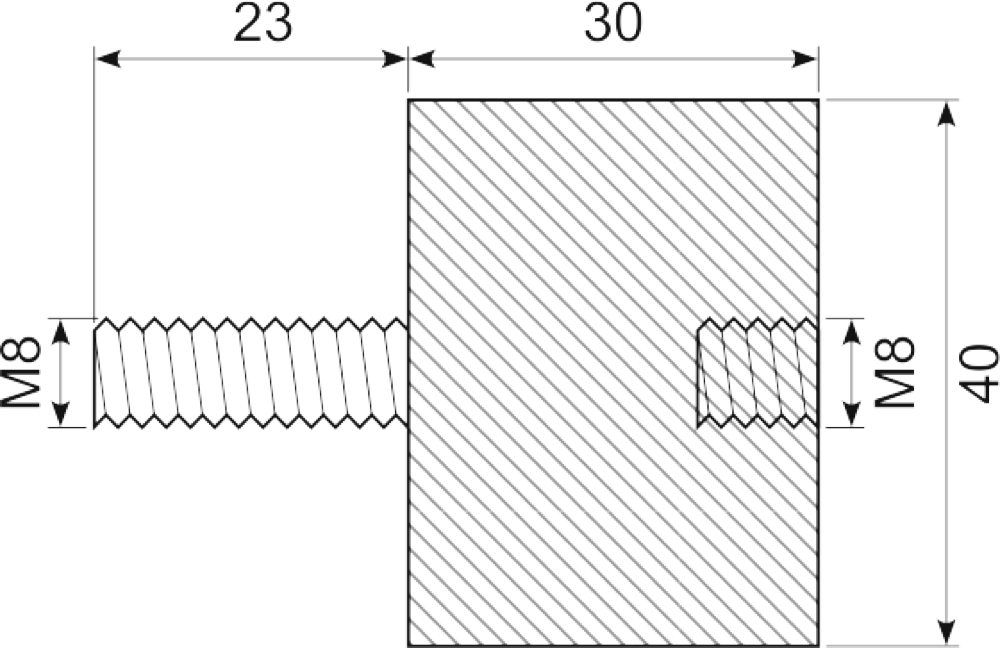 Vibrationsdæmper Ø40x30 mm