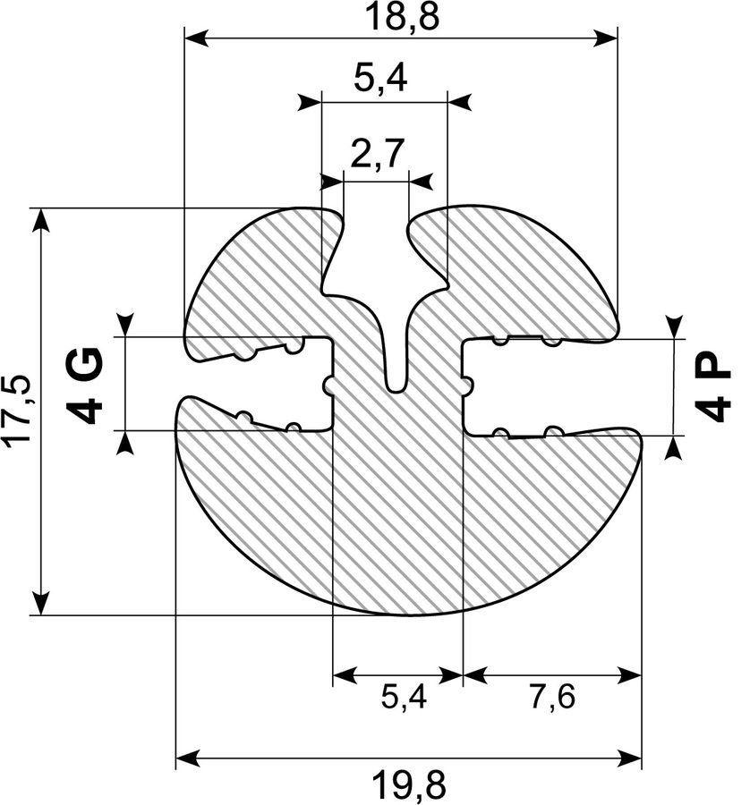 Rudeprofil EPDM