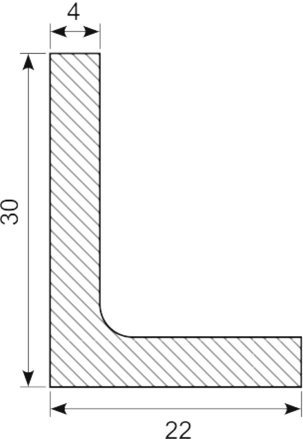L-profil 30x22x4 mm CR