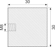 Vibrationsdæmper Ø30x30 mm
