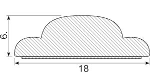 Sico-Trim 18x6 mm sort. med 2