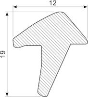 Pilesvampegummi EPDM. mørk grå
