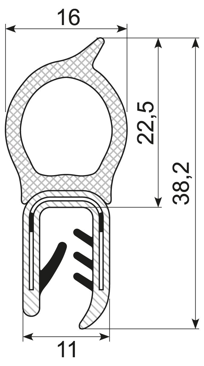 Kantliste PVC /Svampeg.