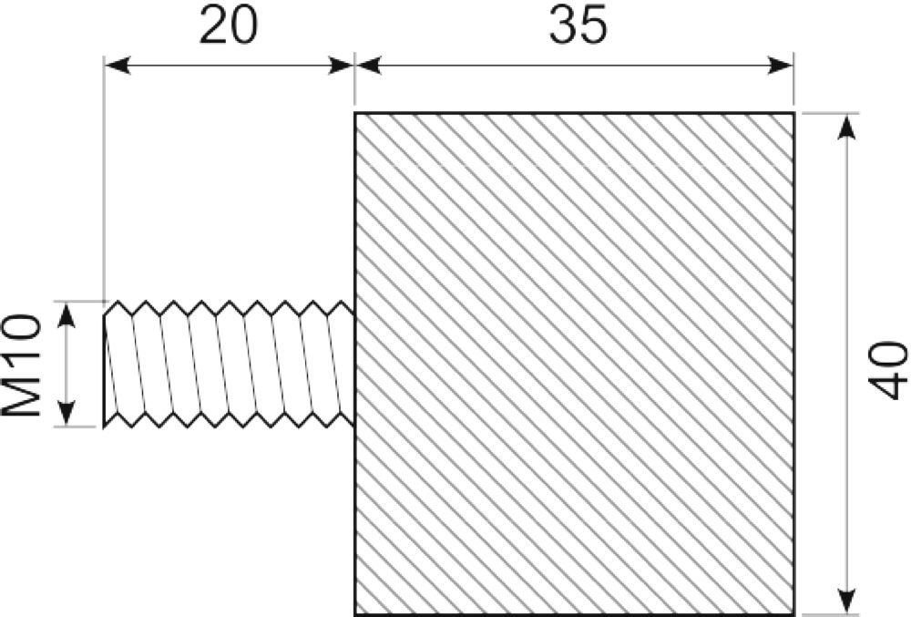 Vibrationsdæmper ø40X35 mm