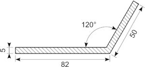 Vinkelprofil 82x50x5 mm CR