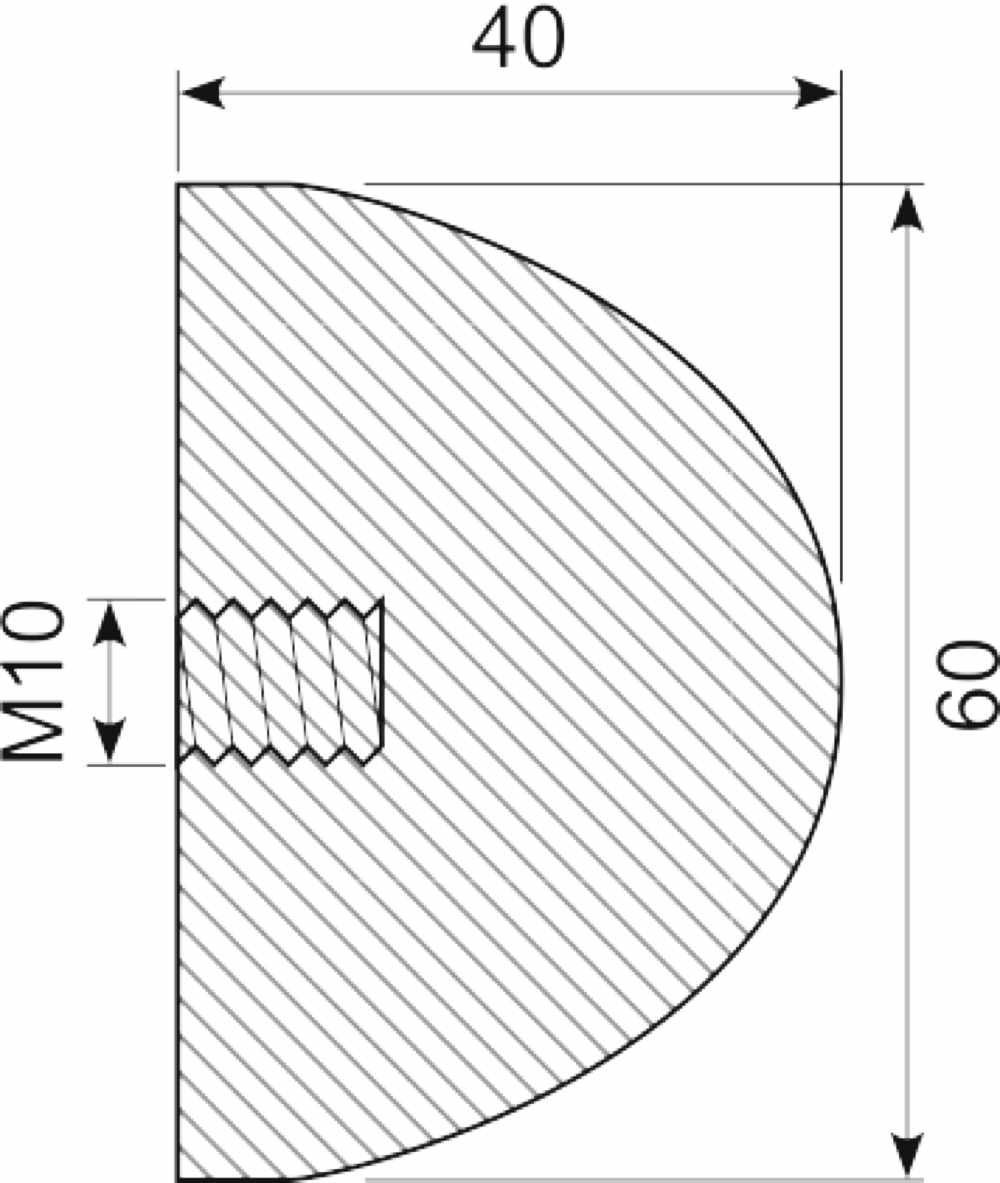 Vibrationsdæmper Ø60x40 mm