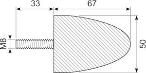 Vibrationsdæmper Ø50x67 mm