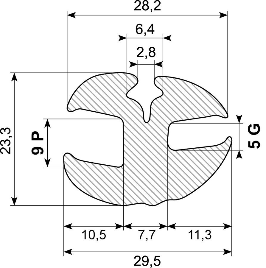 Rudeprofil EPDM