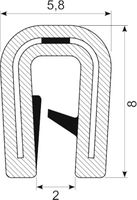 Kantliste PVC grip 1.0-2.0 mm