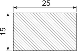 Svampegummi 25 x 15 mm EPDM
