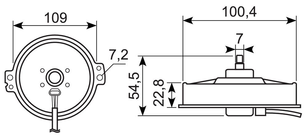 Motor for slimline 24 V. 6.5A