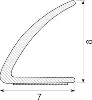 Gummiprofil Silikone vinkel