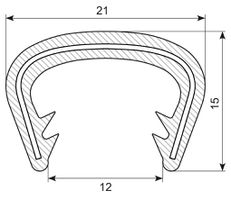 Kantliste 21x15
sort pvc grip 12-14mm
Shore 75